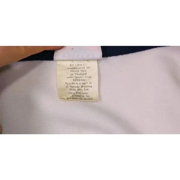 Speedo Vintage 1980's Blue/White Zip Front Track Jacket Unisex XL - Picture 10 of 10